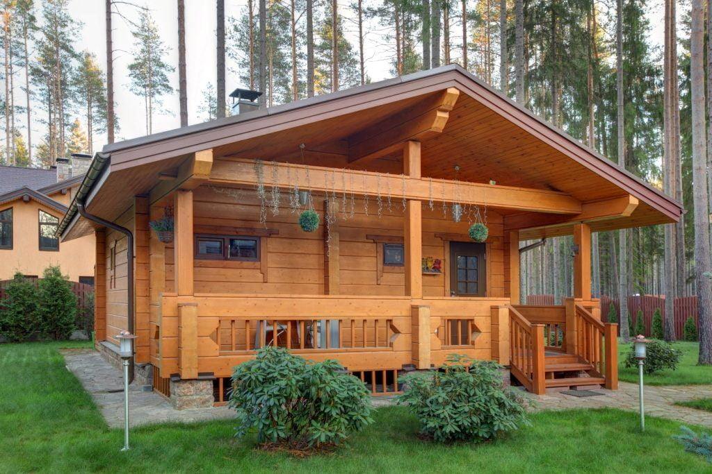 Баня из клееного бруса 7×8 - фото процесса строительства