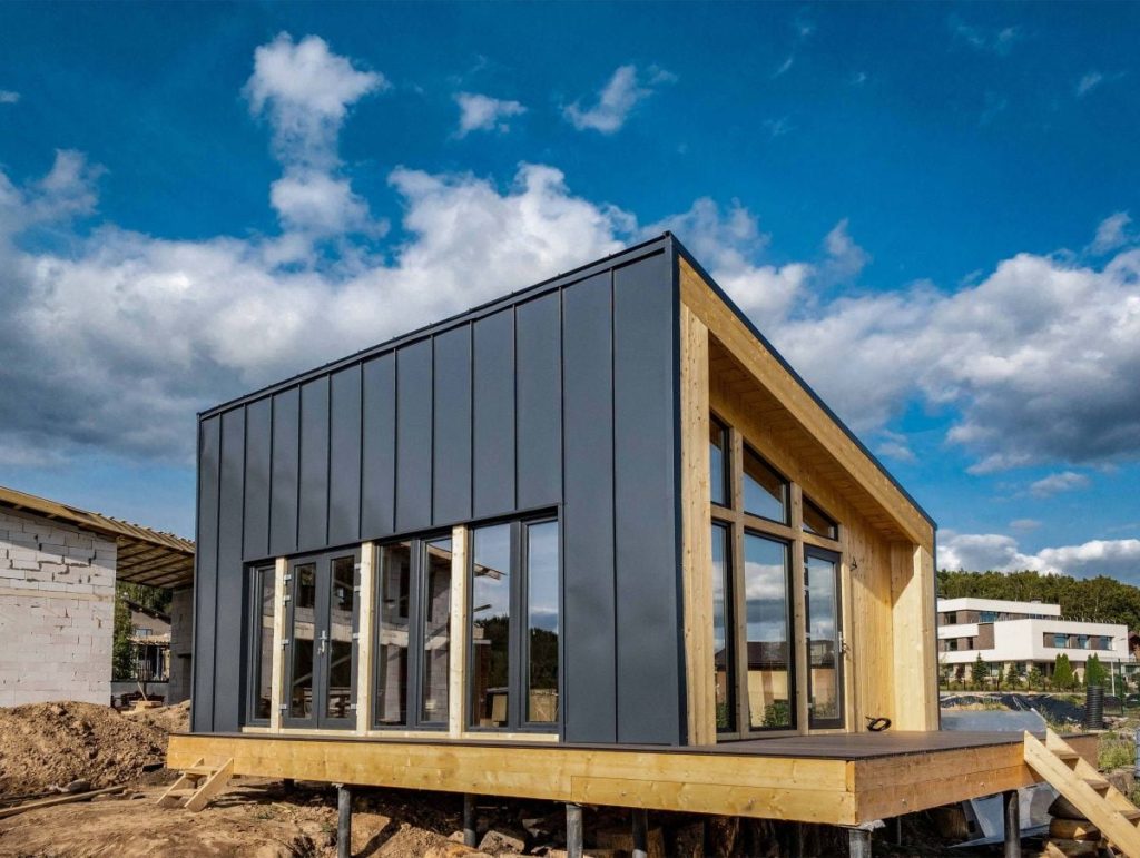 Каркасная беседка в стиле «Barn», 8х5 - фото процесса строительства