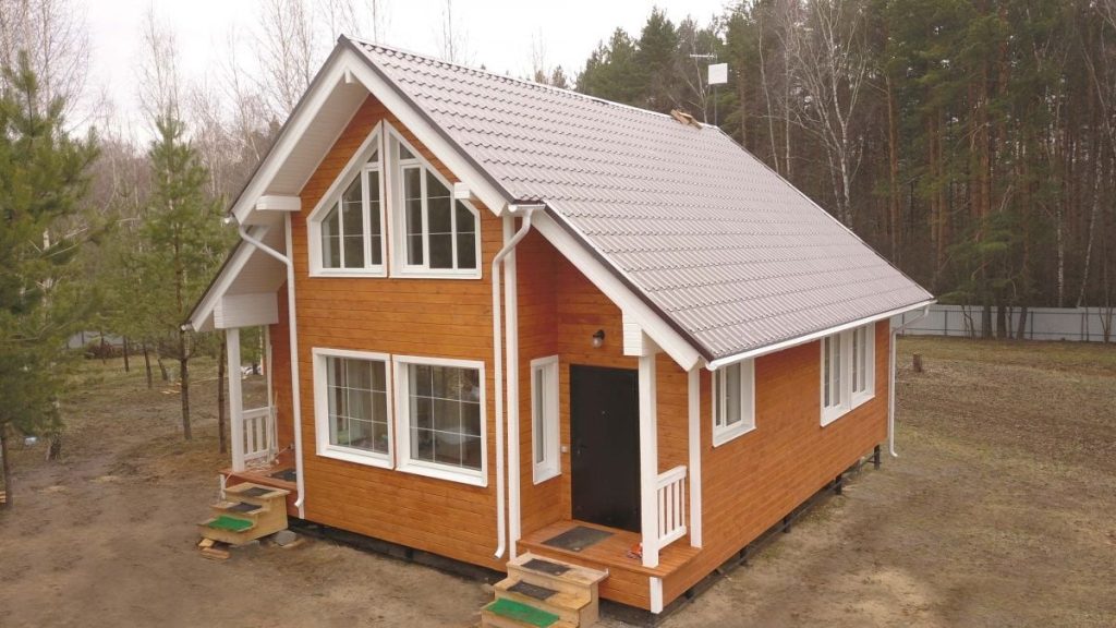 Каркасная баня 10х8 - фото процесса строительства