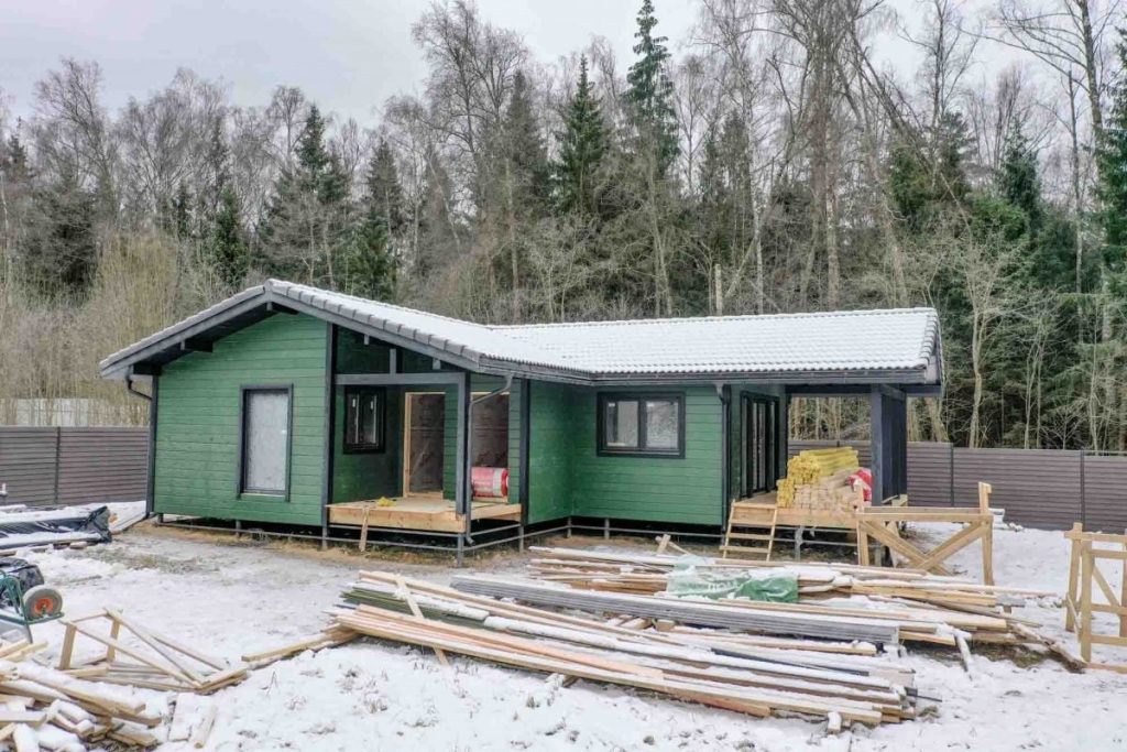 Финская баня «Астория» 10×14 - фото процесса строительства