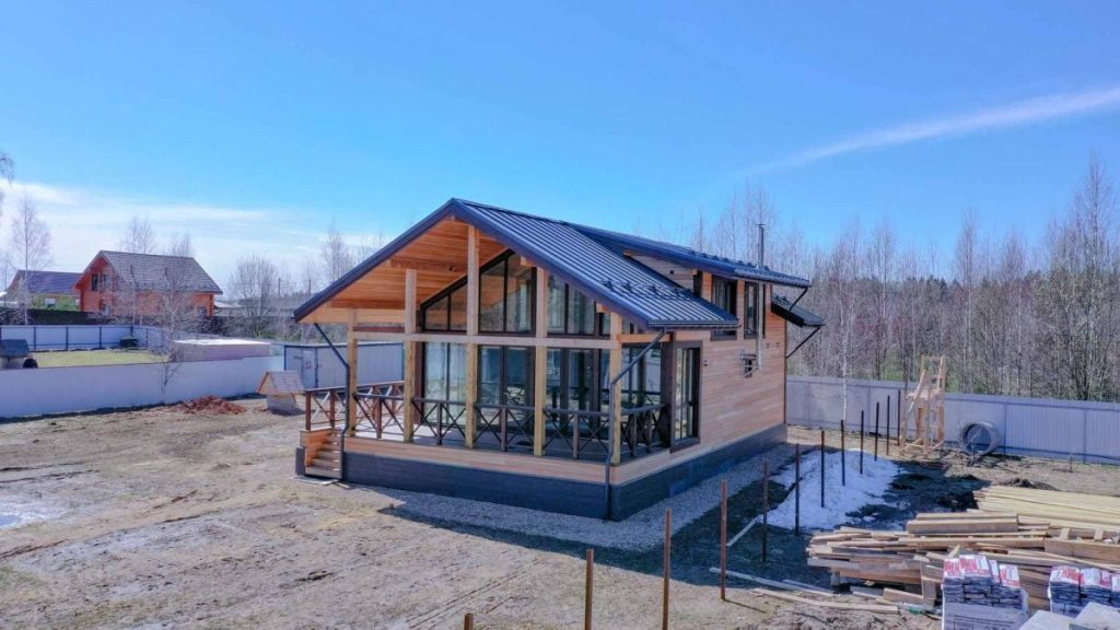 Фахверковый дом «Рим» 14х9.5 - фото процесса строительства