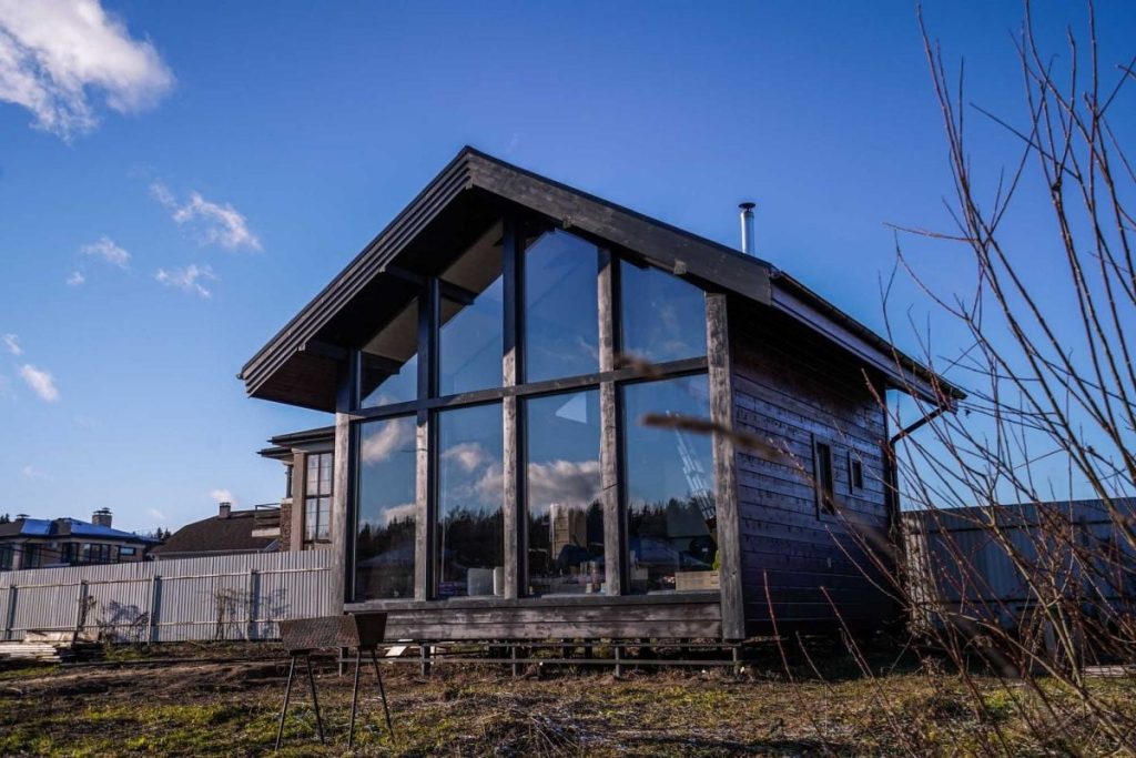 Фахверковая баня «Неаполь» 6х6 - фото процесса строительства