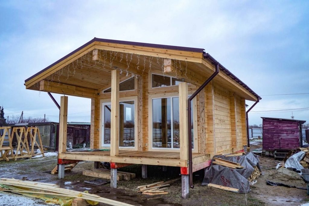 Фахверковая баня «Берлин» 5х8 - фото процесса строительства