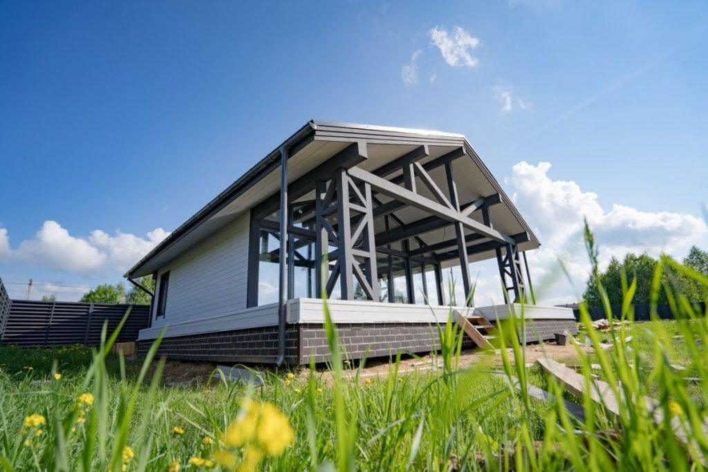 Фахверковая баня «Лейпциг» 8х12 - фото процесса строительства