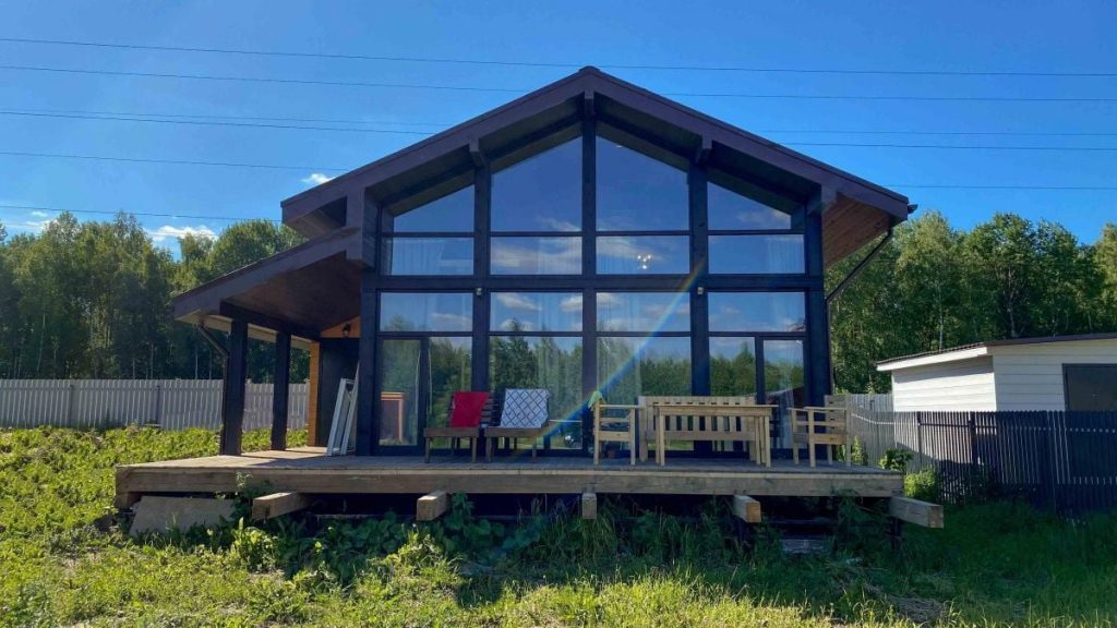 Фахверковая баня «Неаполь» 7х7 - фото процесса строительства