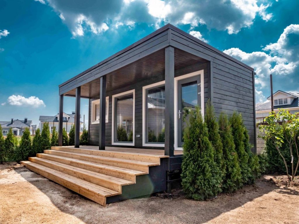 Хай-тек баня «Лион» 4х7 - фото процесса строительства