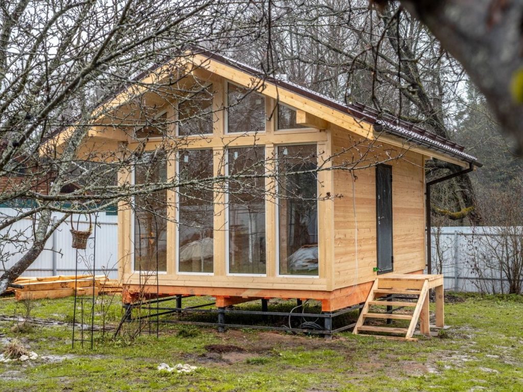 Фахверковая баня «Дюссельдорф» 6х4 - фото процесса строительства