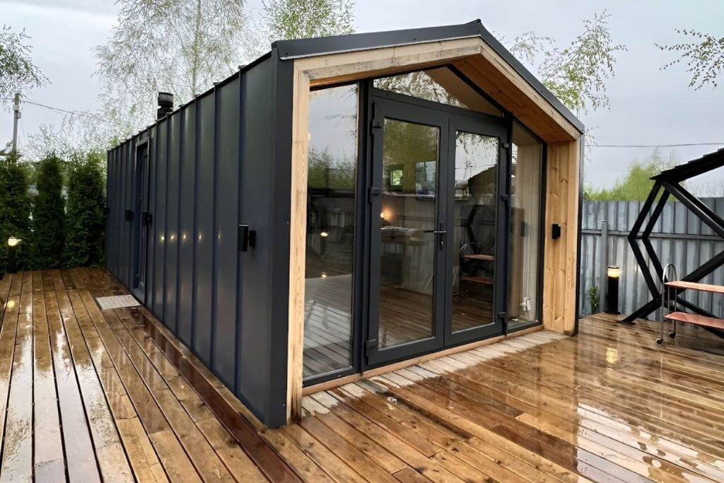 Мобильная баня «Римини» 7х3 - фото процесса строительства