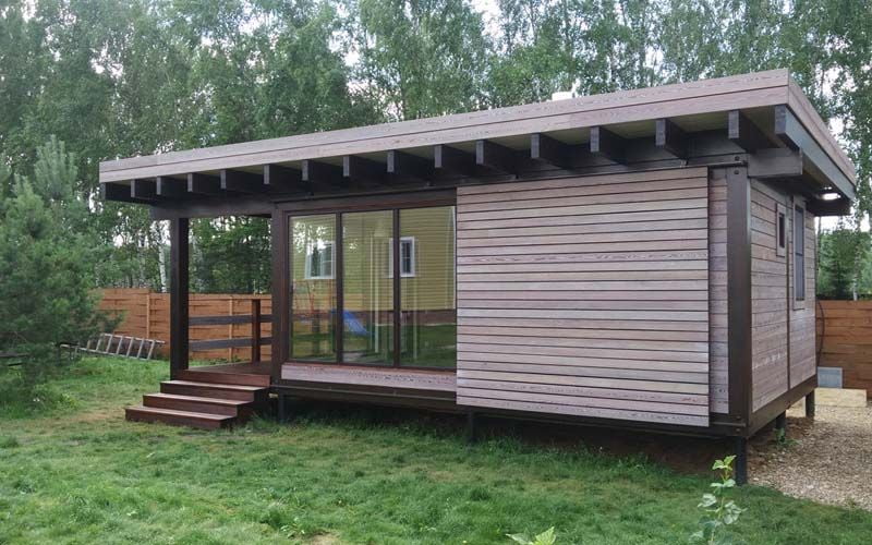 Каркасная баня 5х8 - фото процесса строительства