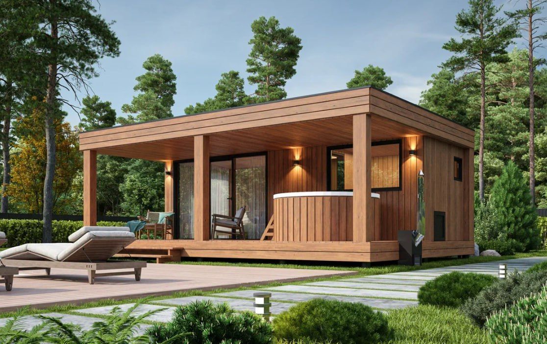 Модульная баня Panorama 02