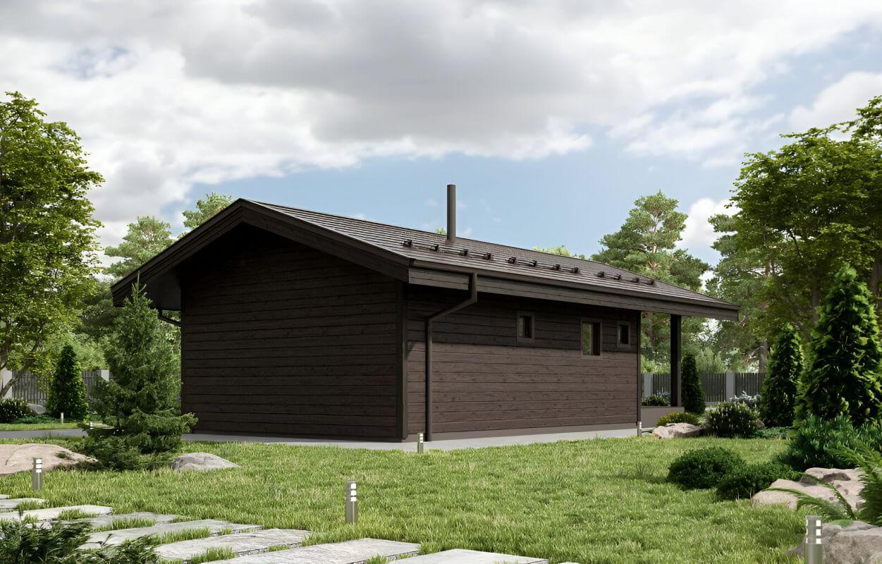 Каркасная баня Эвора (11×6)