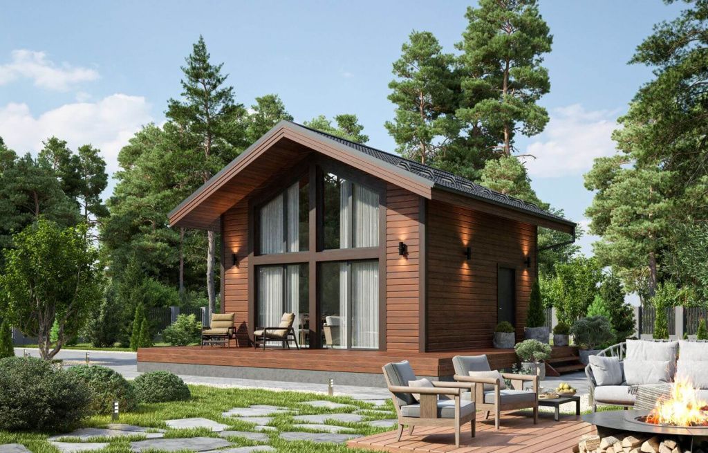 Каркасная баня Жерона (8×9)