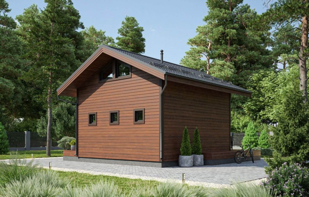 Каркасная баня Жерона (8×9)