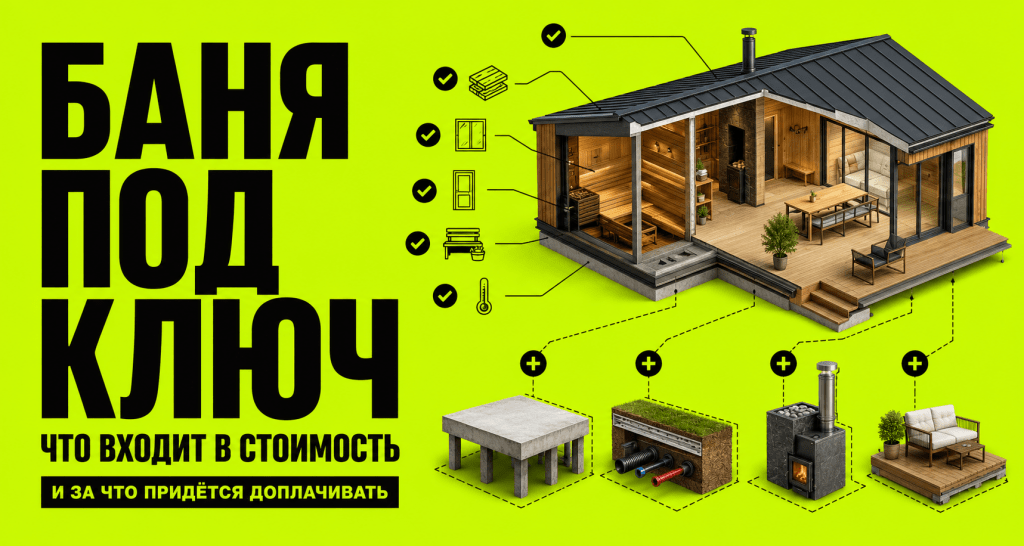 Баня под ключ: что входит в стоимость и за что придётся доплачивать