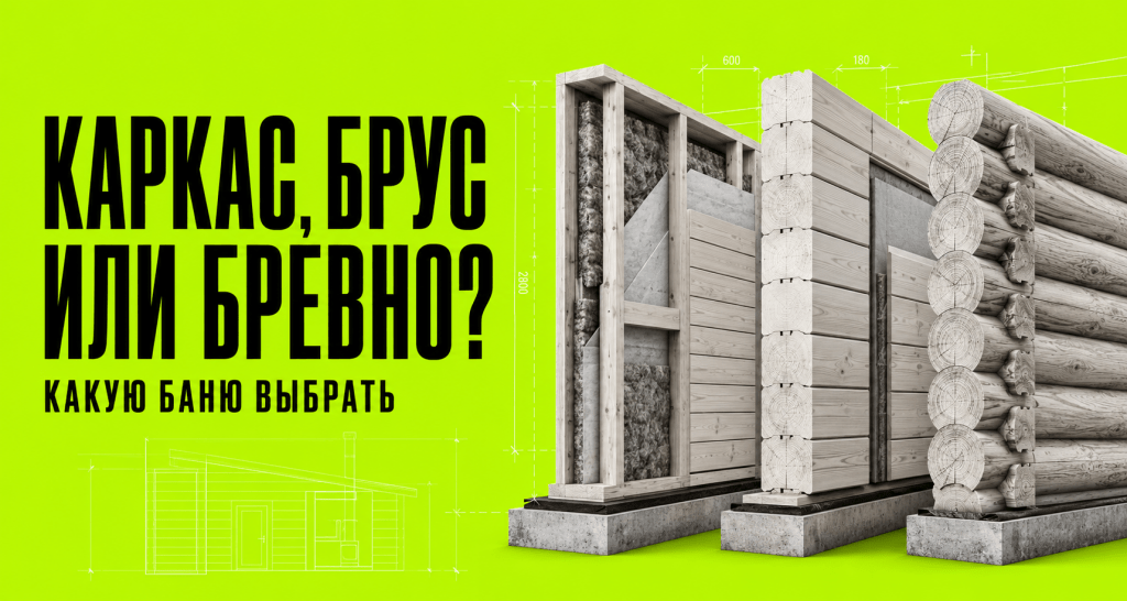 Какую баню лучше купить: каркасную, брусовую или из бревна?