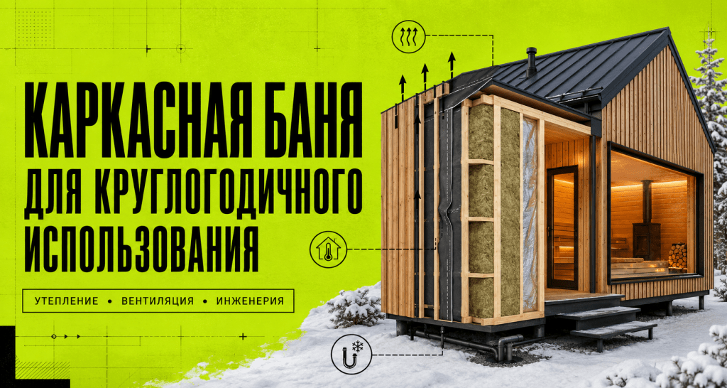 Как выбрать каркасную баню для круглогодичного использования
