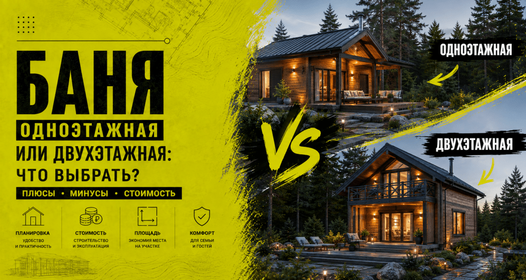 Одноэтажная или двухэтажная баня: что выбрать