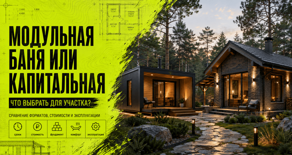 Модульная баня или капитальная: что выбрать для участка?