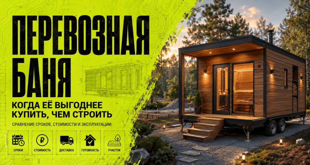 Перевозная баня: когда её выгоднее купить, чем строить