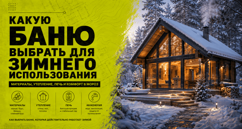 Какую баню выбрать для зимнего использования