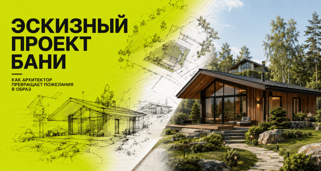 Эскизный проект бани: почему здесь так важен архитектор, который умеет услышать клиента и увидеть участок целиком