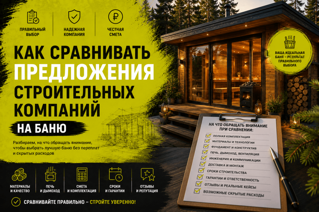 Как сравнивать предложения строительных компаний на баню