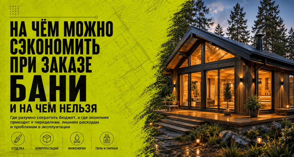 На чем можно сэкономить при заказе бани, а на чем нельзя