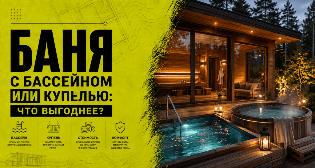 Баня с бассейном или купелью: что выгоднее