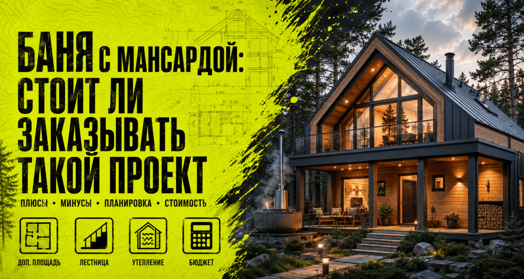 Баня с мансардой: стоит ли заказывать такой проект?