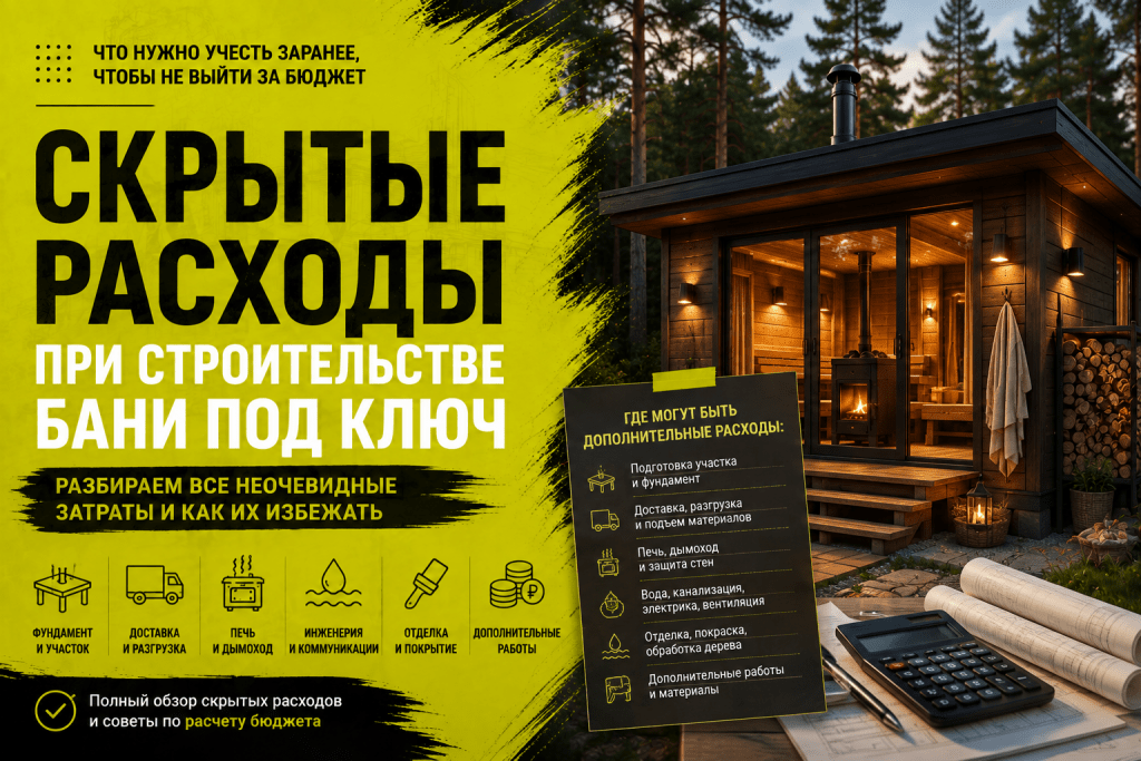 Скрытые расходы при строительстве бани под ключ