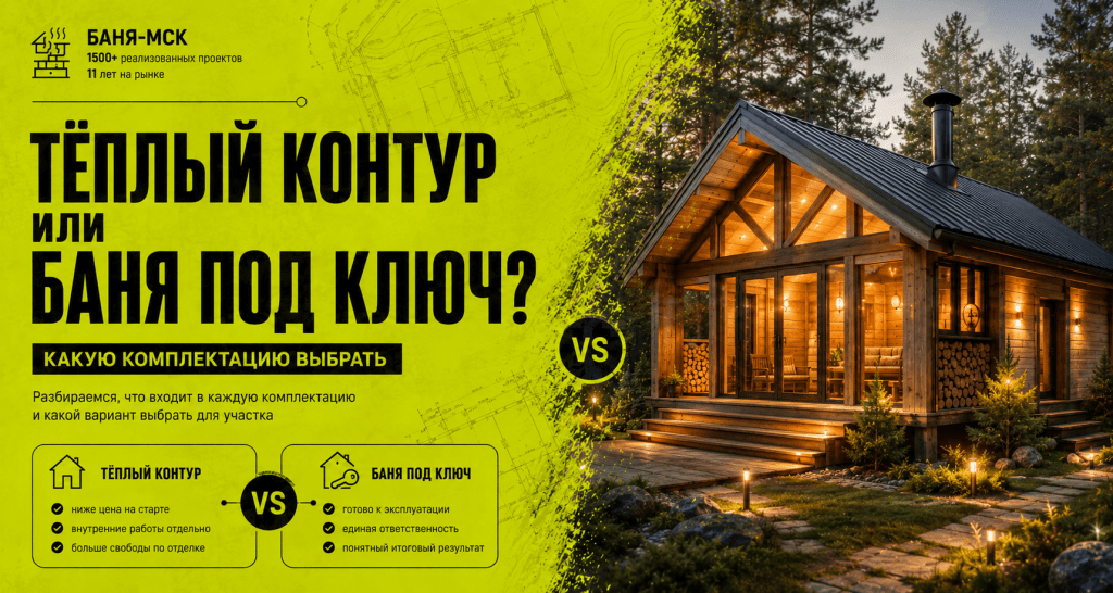Тёплый контур или баня под ключ: какую комплектацию выбрать?