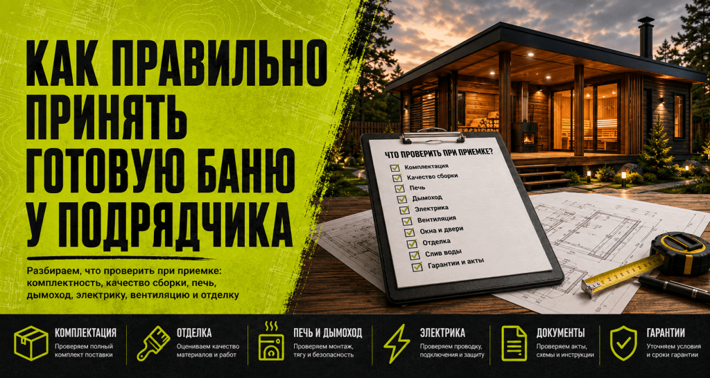 Как правильно принять готовую баню у подрядчика
