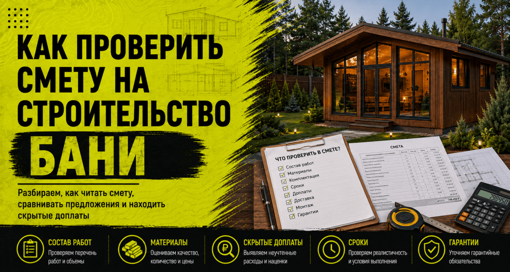 Как проверить смету на строительство бани