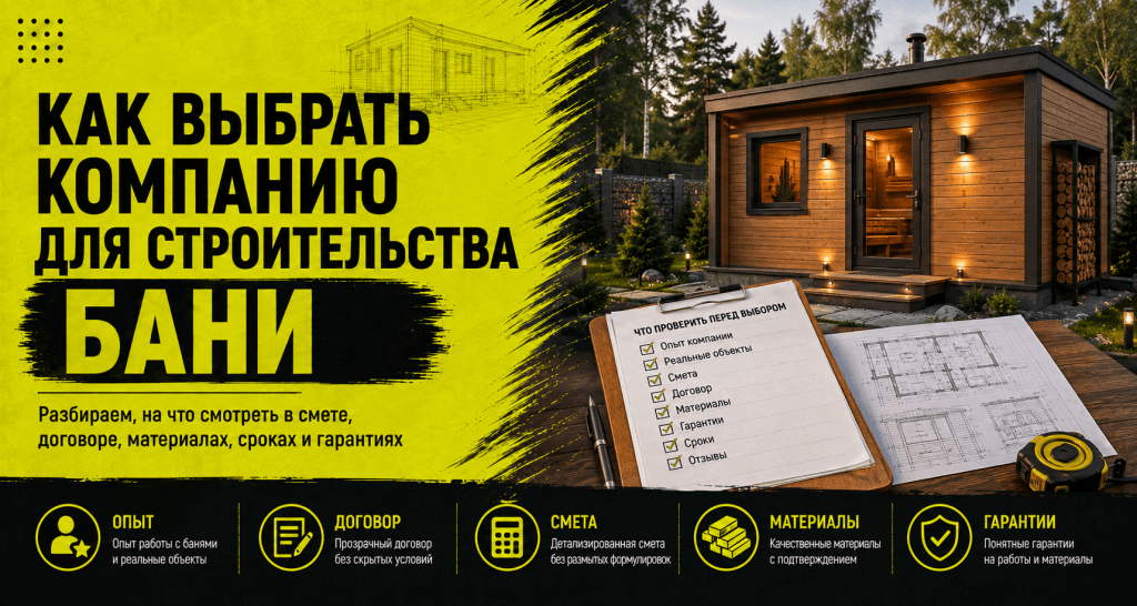 Как выбрать компанию для строительства бани