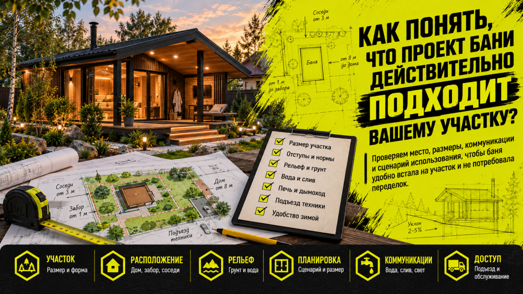 Как понять, что проект бани действительно подходит вашему участку