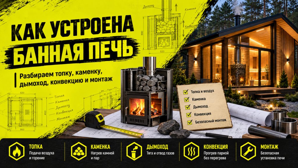 Как устроена банная печь