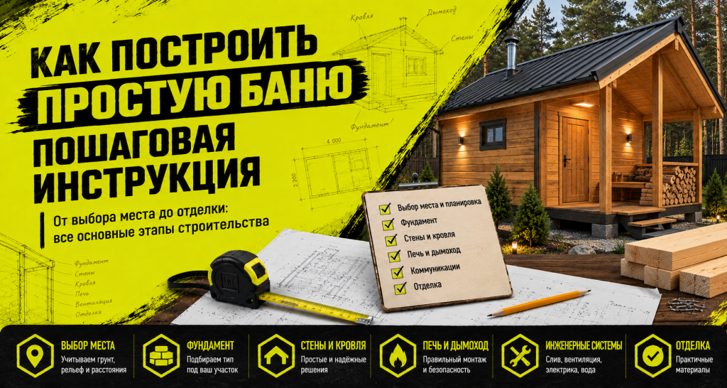Как построить простую баню