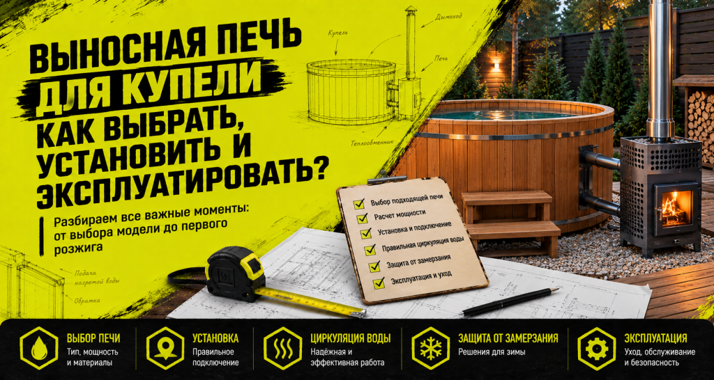 Выносная печь для купели: как выбрать, установить и правильно эксплуатировать