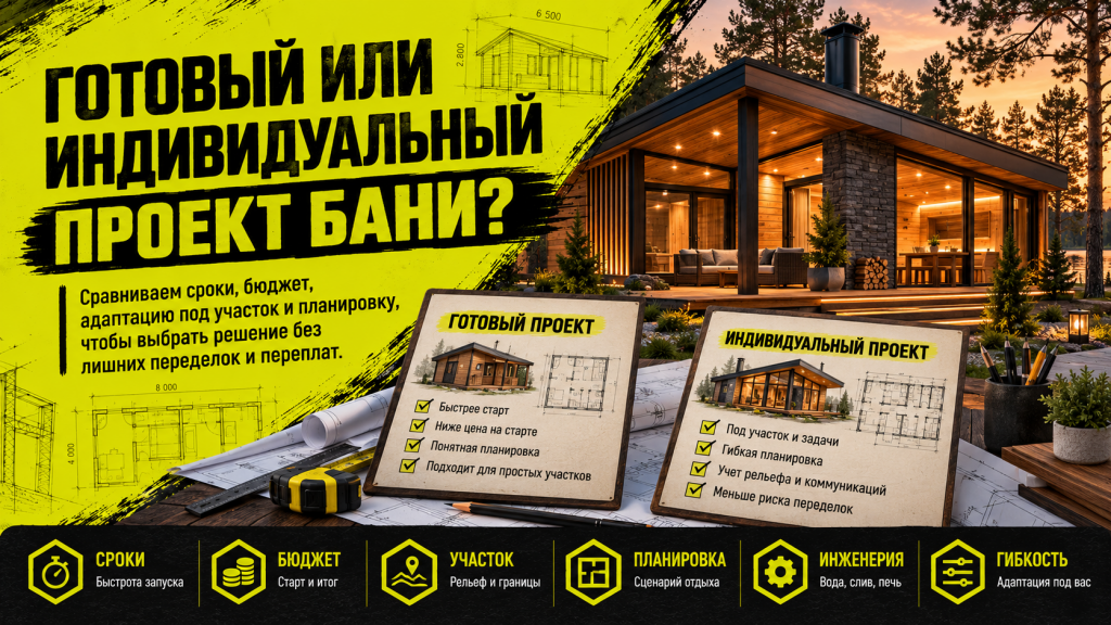 Готовый или индивидуальный проект бани: что выбрать?