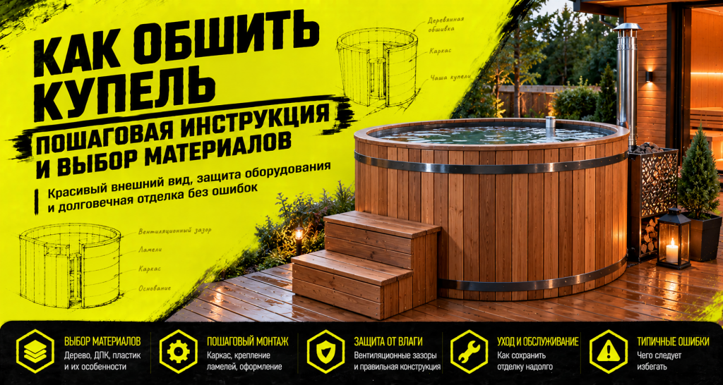 Как обшить купель