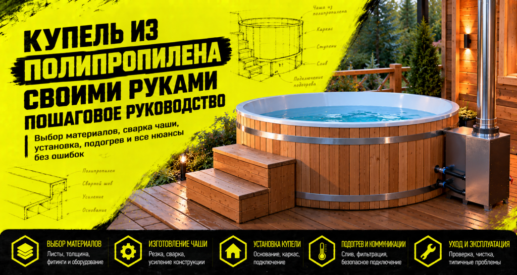 Купель из полипропилена своими руками