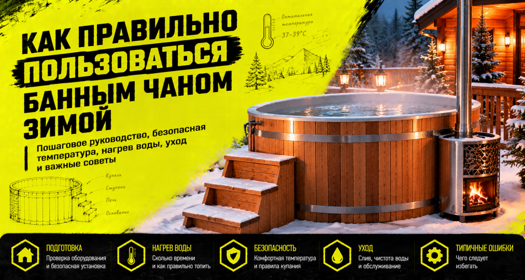 Как правильно пользоваться банным чаном зимой