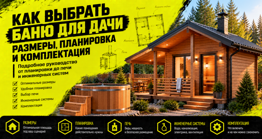 Как выбрать баню для дачи