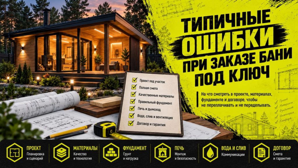 Типичные ошибки при заказе бани под ключ